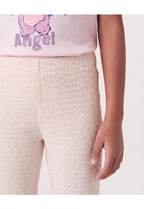 Pantalón Flare Texturizado  Infantil Niña Arena Ostu