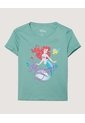 Camiseta Con Estampado De La Sirenita  Infantil Niña Verde Ostu de Ostu
