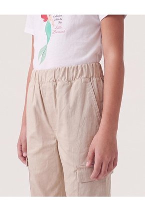 Jogger Básico Para Niña  Infantil Niña Beige Ostu