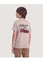 Camiseta Estampado Espalda Para Niño  Infantil Niño Beige Ostu de Ostu