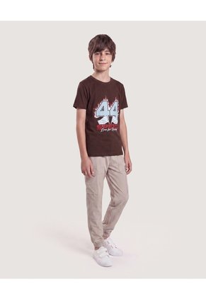 Camiseta 44 Para Niño  Infantil Niño Café Ostu