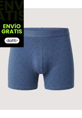 Bóxer Medio Estampado  Para Hombre Azul Ostu Ostu