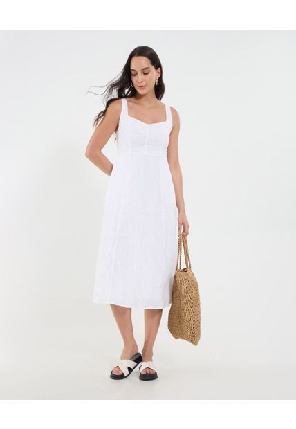 Vestido Para Mujer M/Sisa Medio Color Blanco Marca Ostu #40170320