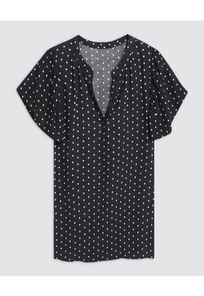 Blusa Para Mujer Manga Corta Color Negro Marca Ostu #40120689