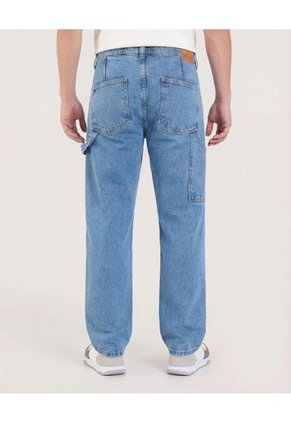 Jean  Para Hombre Straight Color Azul Marca Ostu #60160461