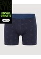 Bóxer Medio Estampado Náutico  Para Hombre Azul Ostu de Ostu