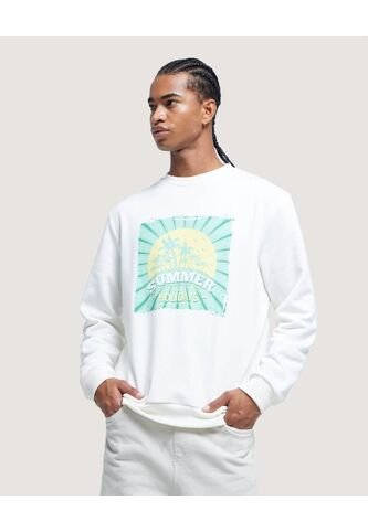 Buzo Para Hombre Cuello Redondo Color Blanco Marca Ostu #60060378 Ostu