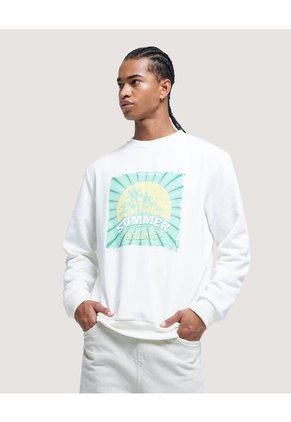 Buzo Para Hombre Cuello Redondo Color Blanco Marca Ostu #60060378