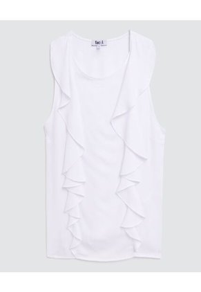 Blusa Para Mujer Manga Sisa Color Blanco Marca Ostu #40120723