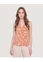 Blusa Manga Sisa  Para Mujer Beige Ostu de Ostu