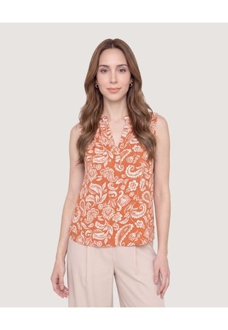 Blusa Manga Sisa  Para Mujer Beige Ostu Ostu
