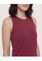 Camiseta  Para Mujer Manga Sisa Cuello Redondo Color Vino Marca Ostu #40092796 de Ostu
