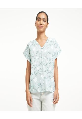 Blusa Para Mujer Manga Corta Color Verde  Marca Ostu #40120716 Ostu