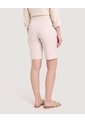 Bermuda Casual Con Bolsillos Estampada  Para Mujer Beige Ostu de Ostu