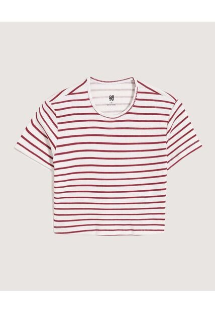 Camiseta  Infantil Niña Manga Corta Cuello Redondo Color Vino Marca Ostu #90098213