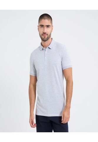 Polo Para Hombre Cuello Tejido Sin Bolsillo Color Gris Marca Ostu #60110760 Ostu