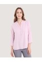 Blusa Basica Manga ¾  Para Mujer Morado Ostu de Ostu
