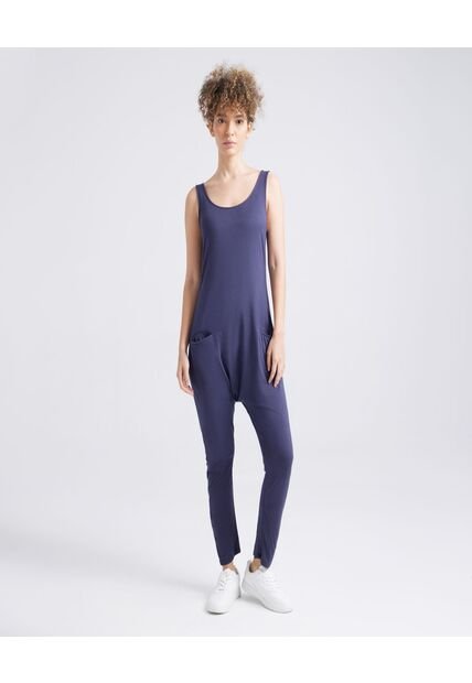 Enterizo  Para Mujer Manga Sisa Color Azul Marca Ostu #40320040