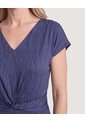 Enterizo Cuello V  Para Mujer Azul Ostu de Ostu