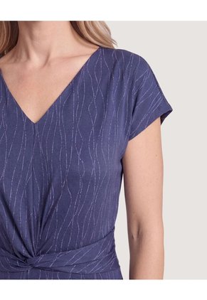 Enterizo Cuello V  Para Mujer Azul Ostu
