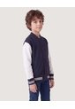 Chaqueta Bomber Bicolor  Infantil Niño Azul Ostu de Ostu
