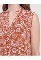 Blusa Manga Sisa  Para Mujer Beige Ostu de Ostu