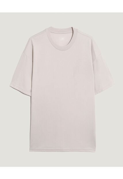 Camiseta  Para Hombre Manga Corta Cuello Redondo Color Beige Marca Ostu #60098262