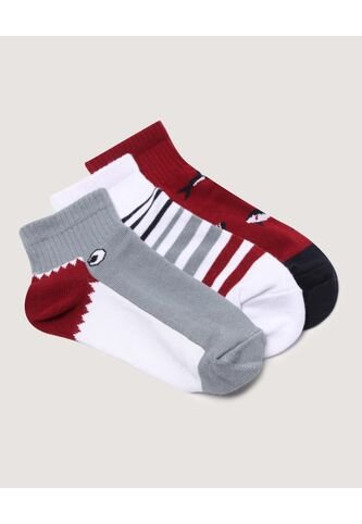 Medias Infantil Niño Tobillera Color Rojo Marca Ostu #80980158 Ostu