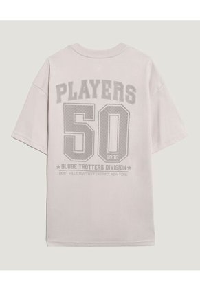 Camiseta  Para Hombre Manga Corta Cuello Redondo Color Beige Marca Ostu #60098262