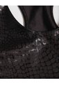 Top Deportivo De Manchas  Para Mujer Negro Ostu de Ostu