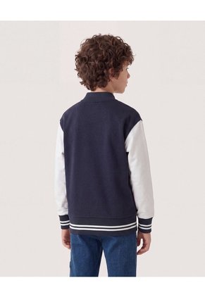 Chaqueta Bomber Bicolor Infantil Niño Azul Ostu