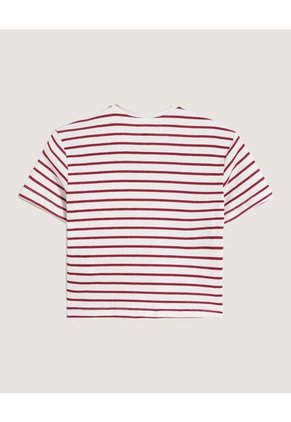 Camiseta  Infantil Niña Manga Corta Cuello Redondo Color Vino Marca Ostu #90098213