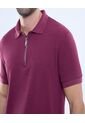 Polo Para Hombre Cuello Tejido Sin Bolsillo Color Vino Marca Ostu #60110727 de Ostu