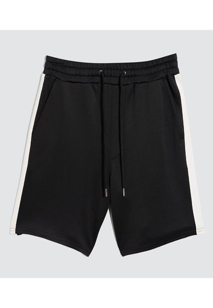Bermuda Para Hombre Deportiva Corto Color Negro Marca Ostu #60100423