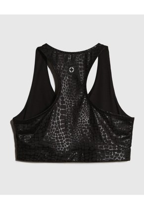 Top Deportivo De Manchas  Para Mujer Negro Ostu