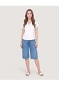 Blusa Escote V Con Detalle Calado  Para Mujer Blanco Ostu de Ostu