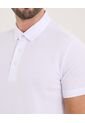 Polo Para Hombre Cuello Maquina Sin Bolsillo Color Blanco Marca Ostu #60110809 de Ostu