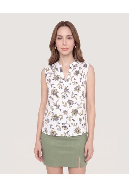 Blusa Manga Sisa  Para Mujer Crema Ostu