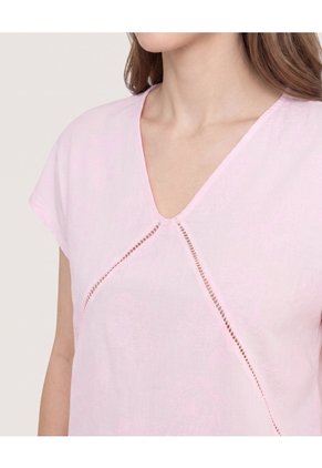Blusa Escote V Serenity  Para Mujer Rosa Ostu