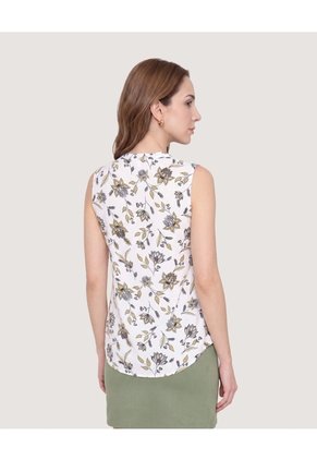 Blusa Manga Sisa  Para Mujer Crema Ostu