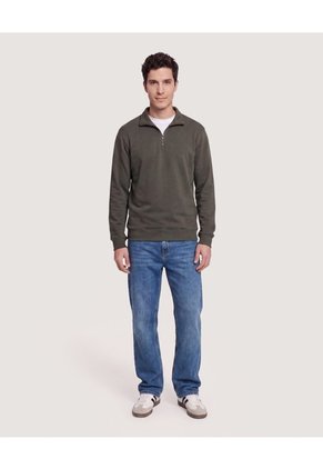 Buzo Half Zip Para Hombre Verde Ostu