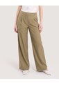 Pantalón Wide Leg Resortado  Para Mujer Verde Ostu de Ostu