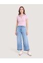 Polo Cropped  Para Mujer Lila Ostu de Ostu