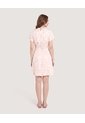 Vestido Escote V Tropical  Para Mujer Beige Ostu de Ostu
