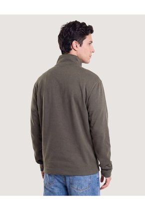 Buzo Half Zip Para Hombre Verde Ostu
