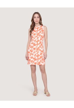 Vestido Semiajustado  Para Mujer Rojo Ostu