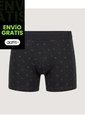 Bóxer Medio Estampado  Para Hombre Negro Ostu de Ostu