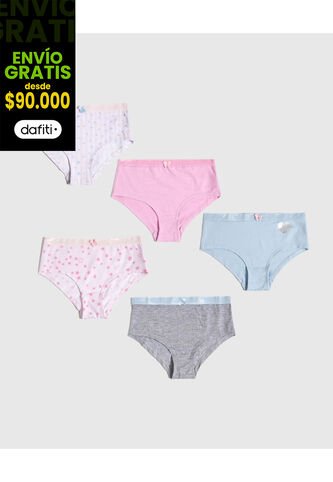 Ropa Interior Para Niña Panty Color Pack X Marca Ostu #90180070 Ostu