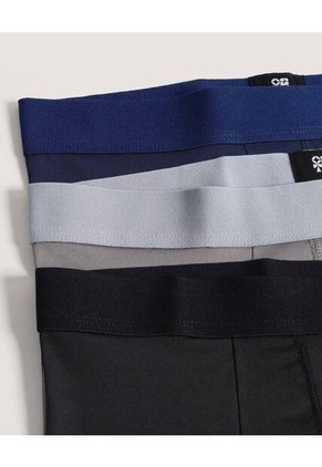 Boxer X3 Para Hombre Filete Medio Microfibra Color Negro Marca Ostu #60000551