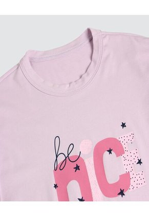 Camiseta Infantil Niña Manga Corta Color Morado Marca Ostu #90090129